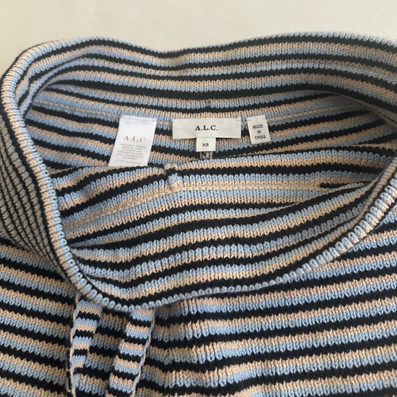 A.L.C. Striped Cotton-blend Short SZ XS - Picture 4 of 5